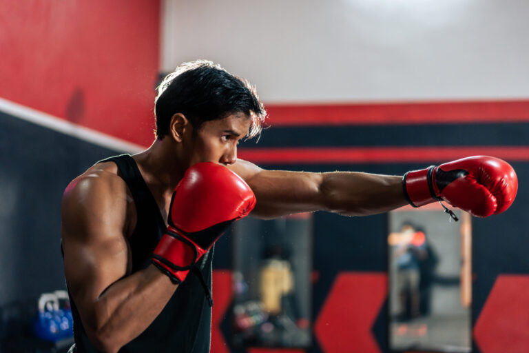 Young professional athlete boxing training and resources