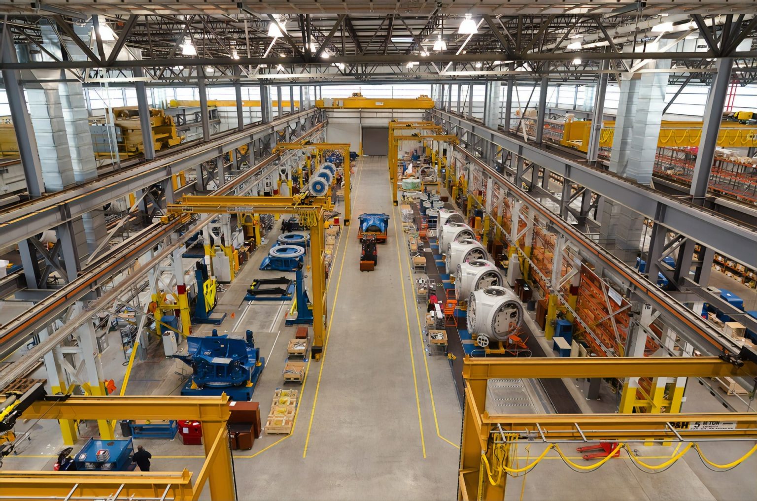 a large factory with many machines